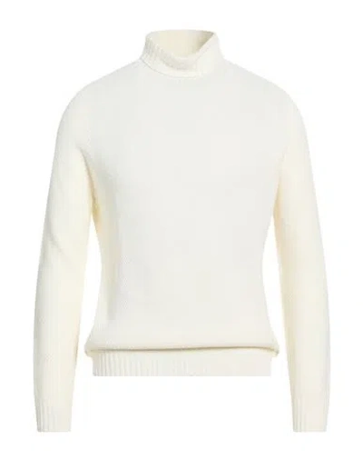 H953 Man Turtleneck Cream Size 42 Merino Wool In White