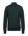 H953 Man Turtleneck Dark Green Size 46 Merino Wool In Green