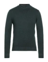 H953 Man Turtleneck Green Size 44 Merino Wool