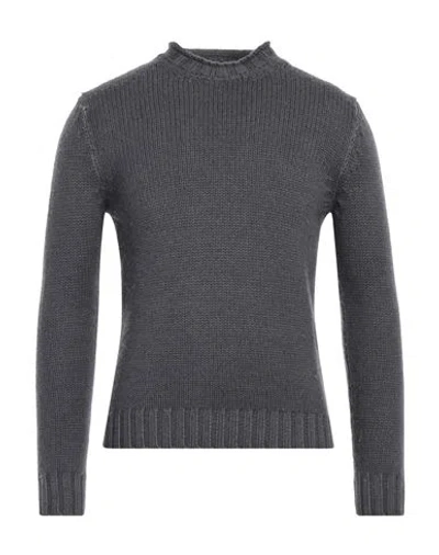 H953 Man Turtleneck Grey Size 44 Merino Wool