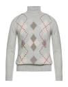 H953 Man Turtleneck Grey Size 40 Super 130s Wool, Cashmere In Gray