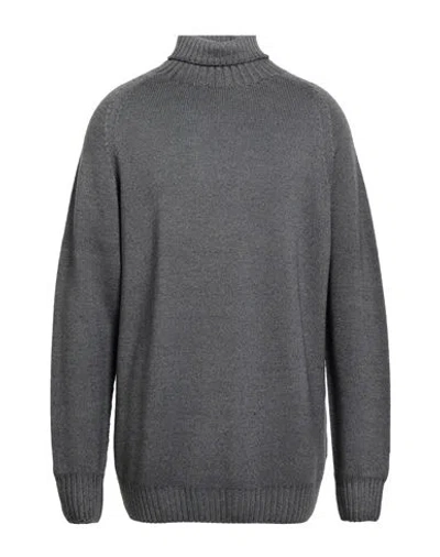 H953 Man Turtleneck Grey Size 46 Merino Wool In Gray