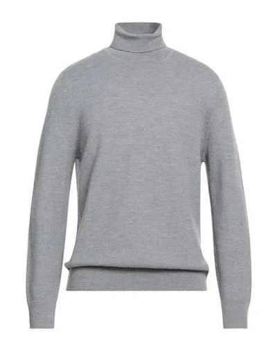 H953 Man Turtleneck Grey Size 46 Merino Wool In Gray