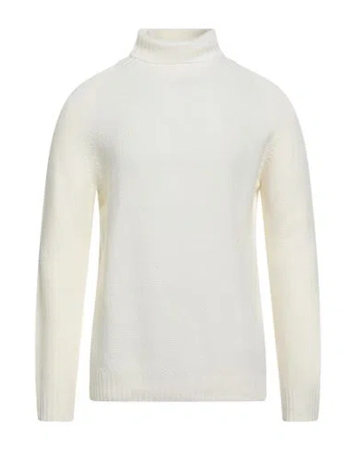 H953 Man Turtleneck Ivory Size 40 Merino Wool In Neutral
