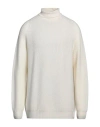 H953 Man Turtleneck Ivory Size 44 Merino Wool