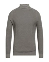H953 Man Turtleneck Khaki Size 38 Merino Wool In Gray