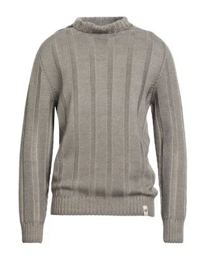 H953 Man Turtleneck Khaki Size 42 Merino Wool
