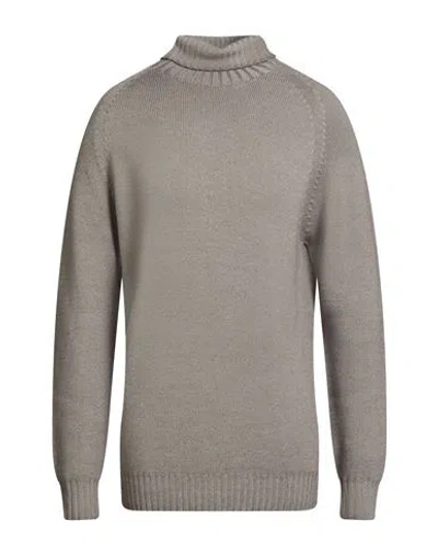 H953 Man Turtleneck Khaki Size 44 Merino Wool In Neutral