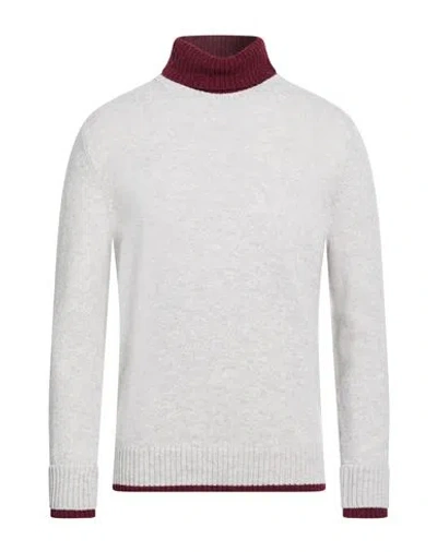 H953 Man Turtleneck Light Grey Size 40 Merino Wool, Mohair Wool, Cashmere In Gray