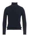 H953 Man Turtleneck Midnight Blue Size 36 Merino Wool