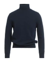 H953 Man Turtleneck Midnight Blue Size 44 Merino Wool, Cashmere In Blue