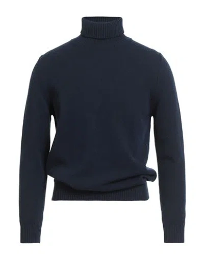 H953 Man Turtleneck Midnight Blue Size 44 Merino Wool, Cashmere