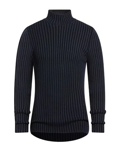 H953 Man Turtleneck Navy Size 44 Merino Wool In Multi