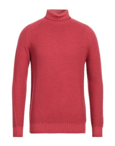 H953 Man Turtleneck Red Size 44 Merino Wool