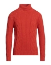 H953 Man Turtleneck Red Size 44 Merino Wool