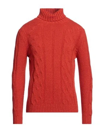 H953 Man Turtleneck Red Size 44 Merino Wool
