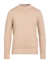 H953 Man Turtleneck Sand Size 38 Merino Wool In Nude