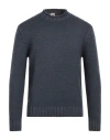 H953 Man Turtleneck Slate Blue Size 40 Merino Wool