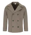 H953 Mud Knitted Peacoat