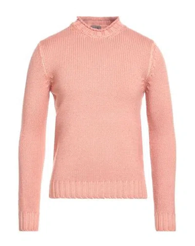 H953 Per New Dandy Man Turtleneck Blush Size 38 Merino Wool In Multi