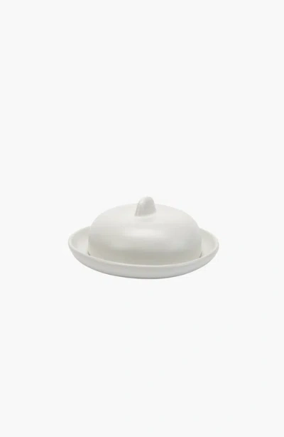 Haand Butter Dish In White