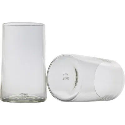 Haand Hand Blown Highball Glasses In Transparent