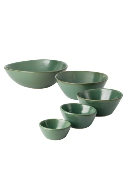 Haand Hestia Nesting Bowl Set In Green