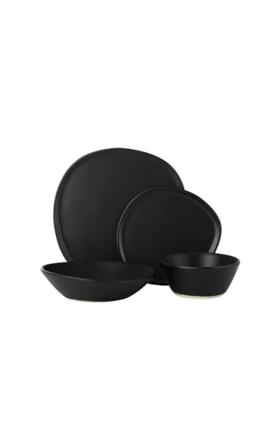 Haand Ripple Dinner Setting Set In Black