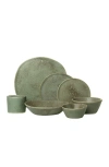 Haand Ripple Dinner Setting Set In Green