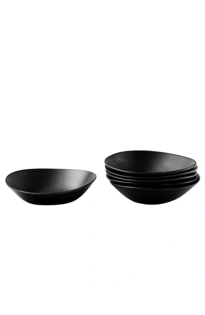Haand Ripple Pasta Bowl In Black