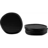 Haand Ripple Salad Plate In Black