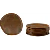 Haand Ripple Salad Plate In Brown