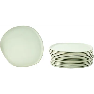 Haand Ripple Salad Plate In Green