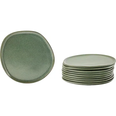 Haand Ripple Salad Plate In Green