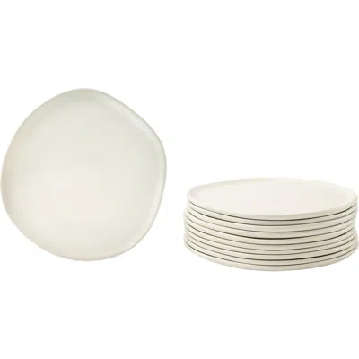 Haand Ripple Salad Plate In White