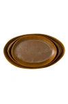 Haand Serving Platter Set In Brown