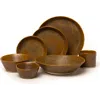 Haand Skali Coupe Dinnerware Set In Brown