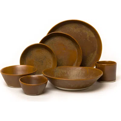 Haand Skali Coupe Dinnerware Set In Brown