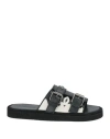 Haani Woman Sandals Black Size 7 Leather In Black