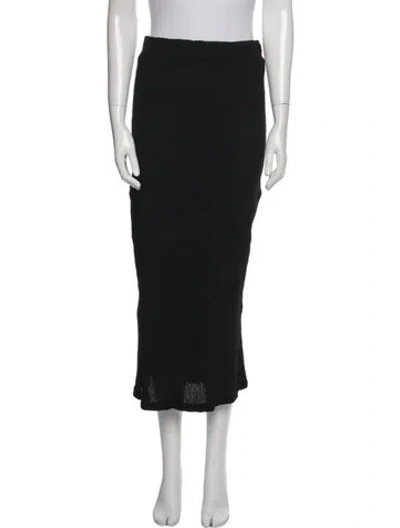 Pre-owned Haat Midi Length Skirt In Black