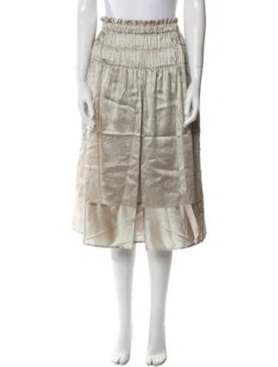 Pre-owned Haat Midi Length Skirt In Neutral