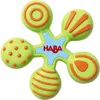 Haba Clutching Toy Star Silicone Teether In Green