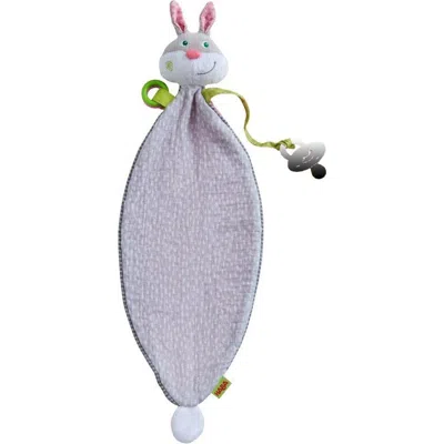 Haba Kids'  Cuddly Bunny Hops Snuggly Lovey Baby Blankie In Multi