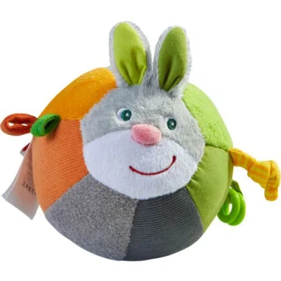 Haba Kids'  Easter Bunny Ball With Crinkle Ears, Textured Fabric And Rattling Effects In Multi