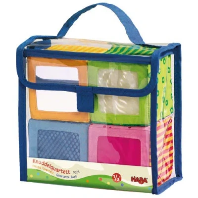 Haba Kids'  Happy Quartett Soft Baby Block Set Each With A Unique Sound For Ages 6 Months And Up In Multi