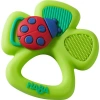 Haba Lucky Shamrock Silicone Teething Toy In Green