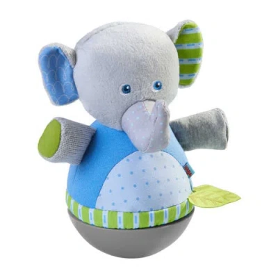 Haba Kids'  Roly Poly Elephant Soft Wobbling & Chiming Baby Toy In Multi