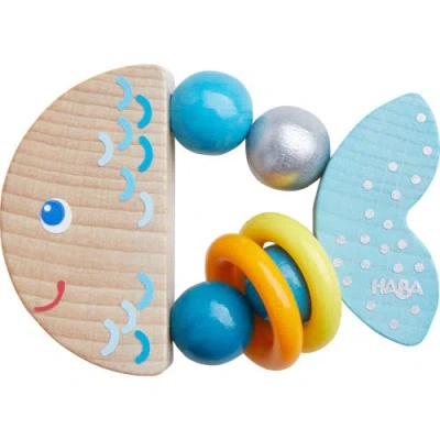 Haba Kids'  Wooden Clutching Toy Rattlefish In Multi