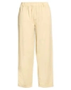 Haben Woman Pants Beige Size L Cotton, Elastane In Yellow