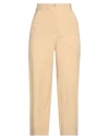 Haben Woman Pants Camel Size Xxs Cotton, Elastane In Beige